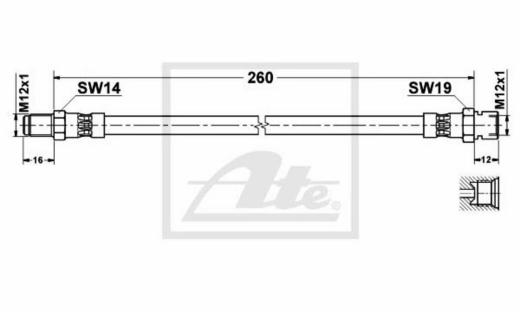 Hydr.-Schlauch Nehmerzyl. Kupplung